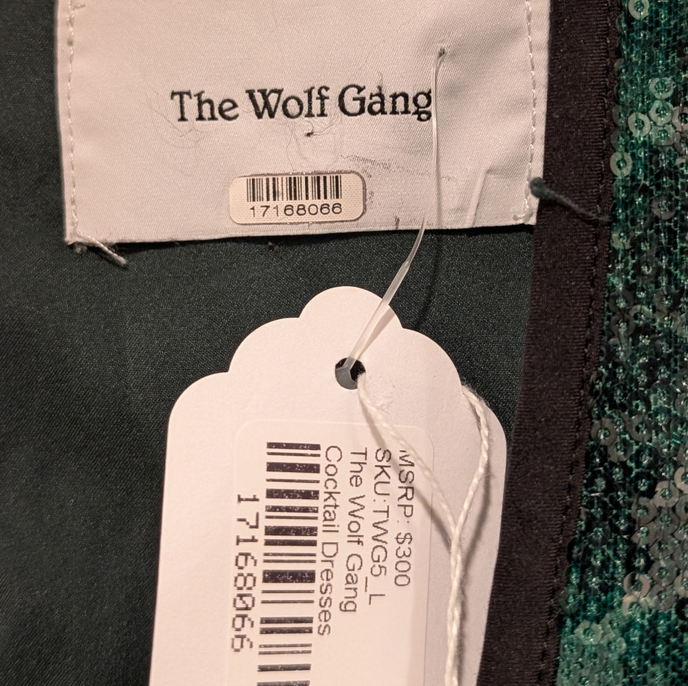 The Wof Gang Green Sequin Long Sleeve Dress - Picture 5 of 14